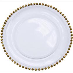 Gold Beaded Charger Plates